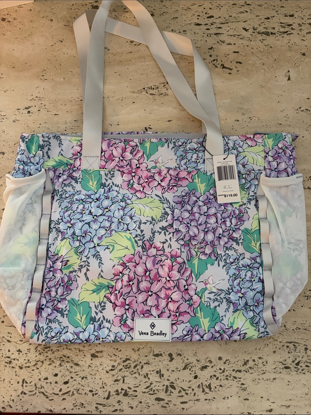 Vera Bradley Lighten Up Sport Tote Happy Hydrangeas